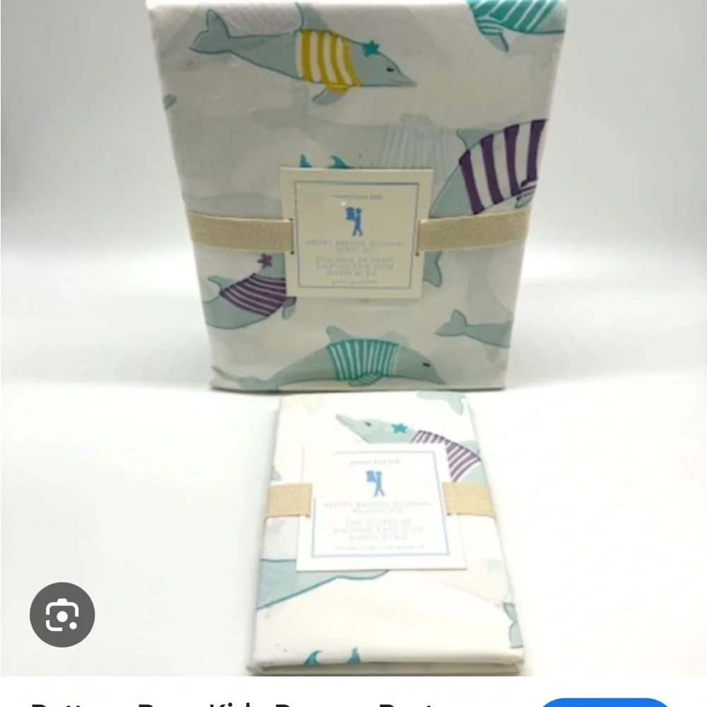 Pottery Barn Kids Dolphin Print Sheet Set - Picture 4 of 4